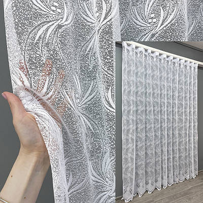 Тюль (3х2,7м.) жаккард "Преміум", колір білий. Код 644т 42-0131