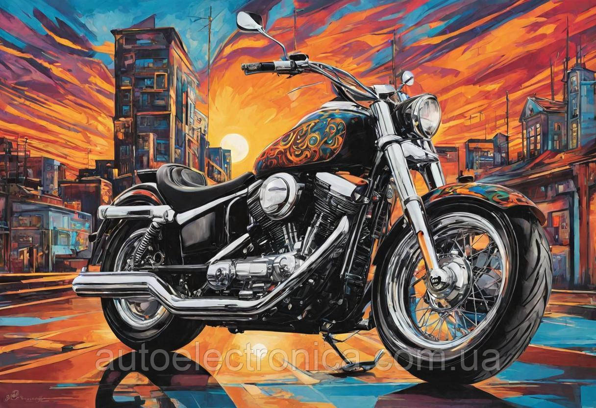 Картина на полотні "Black Motorcycle" | MCG.1.1