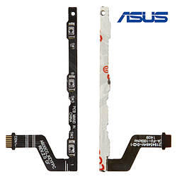 Шлейф для Asus ZenFone 6 A600CG, кнопок звуку, кнопки вмикання, з компонентами, оригінал