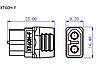 Силовий роз'єм гніздо XT60H-F мама AMASS, фото 3