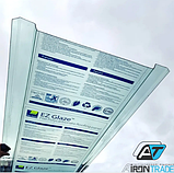 Навіс із монолітного модульного полікарбонату блакитний бриз 673х4000мм, фото 2