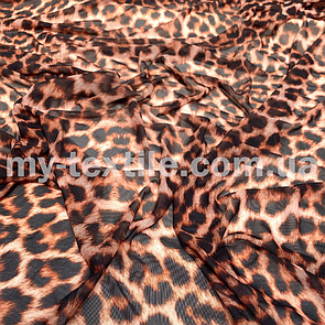 Сітка стрейч друкований принт леопард #1