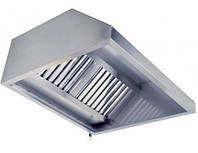 Зонт витяжний пристінний з нерж. з жироуловлювачами