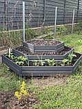 Високі теплі грядки і клумби металеві збірні для саду та городу (висота 24см ширина 1м довжина 2м), фото 10