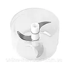 Міні подрібнювач для продуктів 250мл, від USB, MAG-658, Рожевий / Бездротовий блендер для овочів / Міні чоппер, фото 3