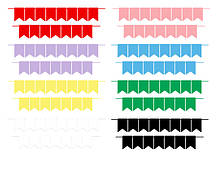 Гірлянди прапорці однотонні