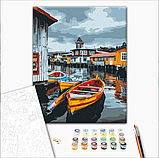 Картина за номерами Тиха гавань 40х50см Розфарбування по номерах пейзаж картина в цифрах на полотні Brushme BS53965, фото 2
