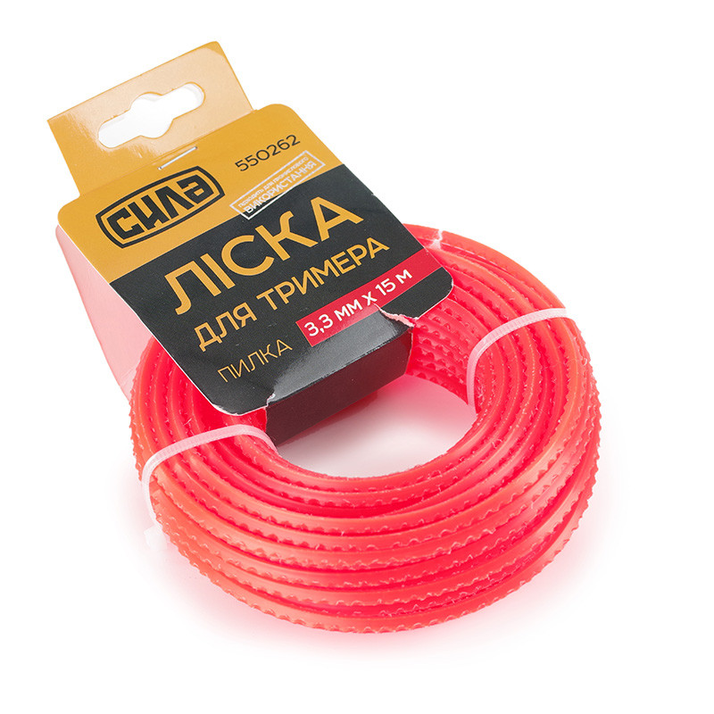 Лiска для тримера 3,3мм пила 15м СИЛА, фото 1