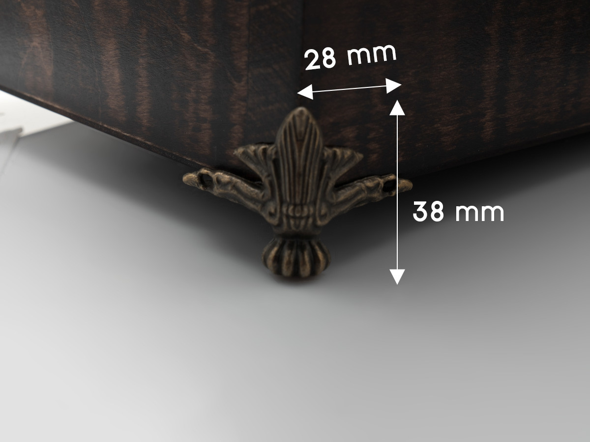 Ніжка для декупажу. Колір "стара латунь". 38х28мм, фото 1