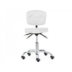 Стілець для майстра зі спинкою, з регулюванням за висотою, із сидінням у формі велосипедного сідла