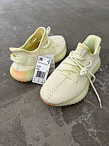 Жіночі кросівки Adidas Yeezy Boost 350 Butter premium Взуття Адідас Ізі Буст 350 жовті текстиль весна літо, фото 4