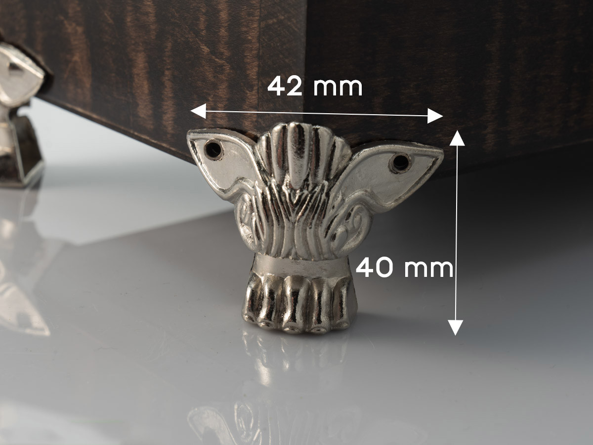 Ніжка меблева. Колір "срібло". 42х40мм, фото 1