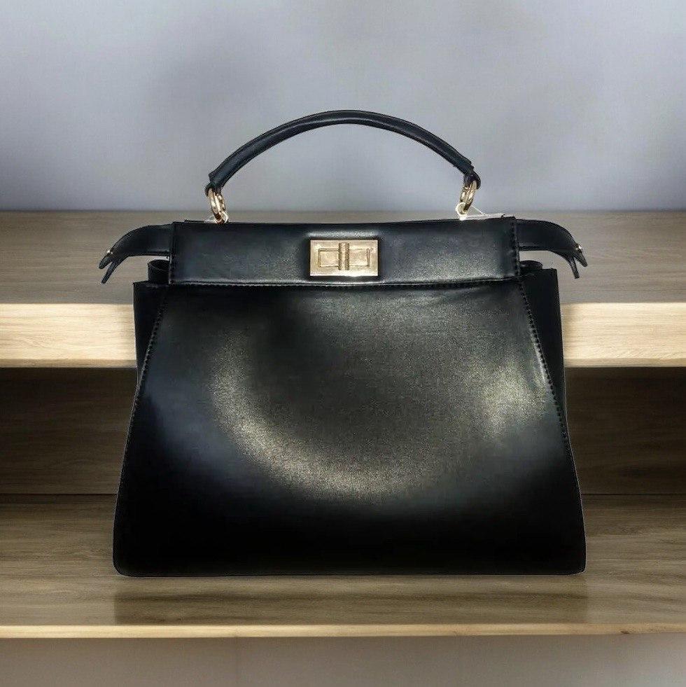 Сумка тоут жіноча Betty Pretty з екошкіри чорна 505BLK