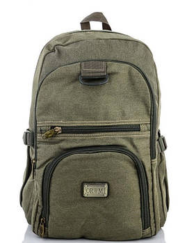 Чоловічий тактичний рюкзак брезентовий 3131 khaki Рюкзак брезентовий туристичний повсякденний