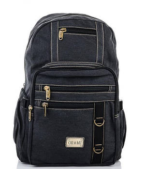 Чоловічий тактичний рюкзак брезентовий 3130 black Рюкзак брезентовий туристичний повсякденний