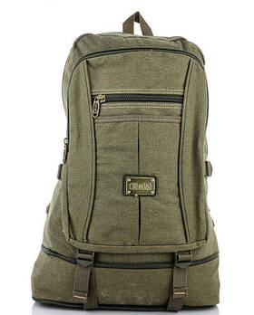 Чоловічий тактичний рюкзак брезентовий 1921 khaki Рюкзак брезентовий туристичний повсякденний