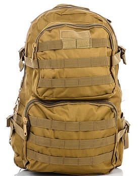 Чоловічий тактичний рюкзак брезентовий 621 khaki Рюкзак брезентовий туристичний повсякденний