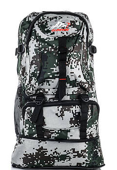 Чоловічий тактичний рюкзак брезентовий 0480 khaki Рюкзак брезентовий туристичний повсякденний