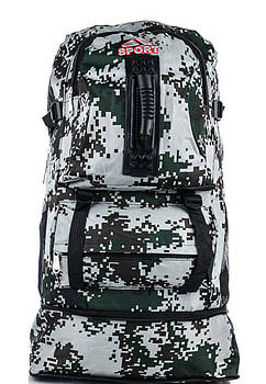 Чоловічий тактичний рюкзак брезентовий 0480 khaki Рюкзак брезентовий туристичний повсякденний