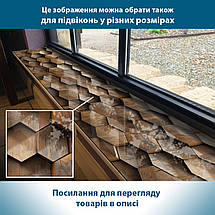Покриття для столу, м'яке скло з фотодруком, Об'ємні дерев'яні соти 60 х 100 см (1,2 мм) МСПБ-tx391, фото 5