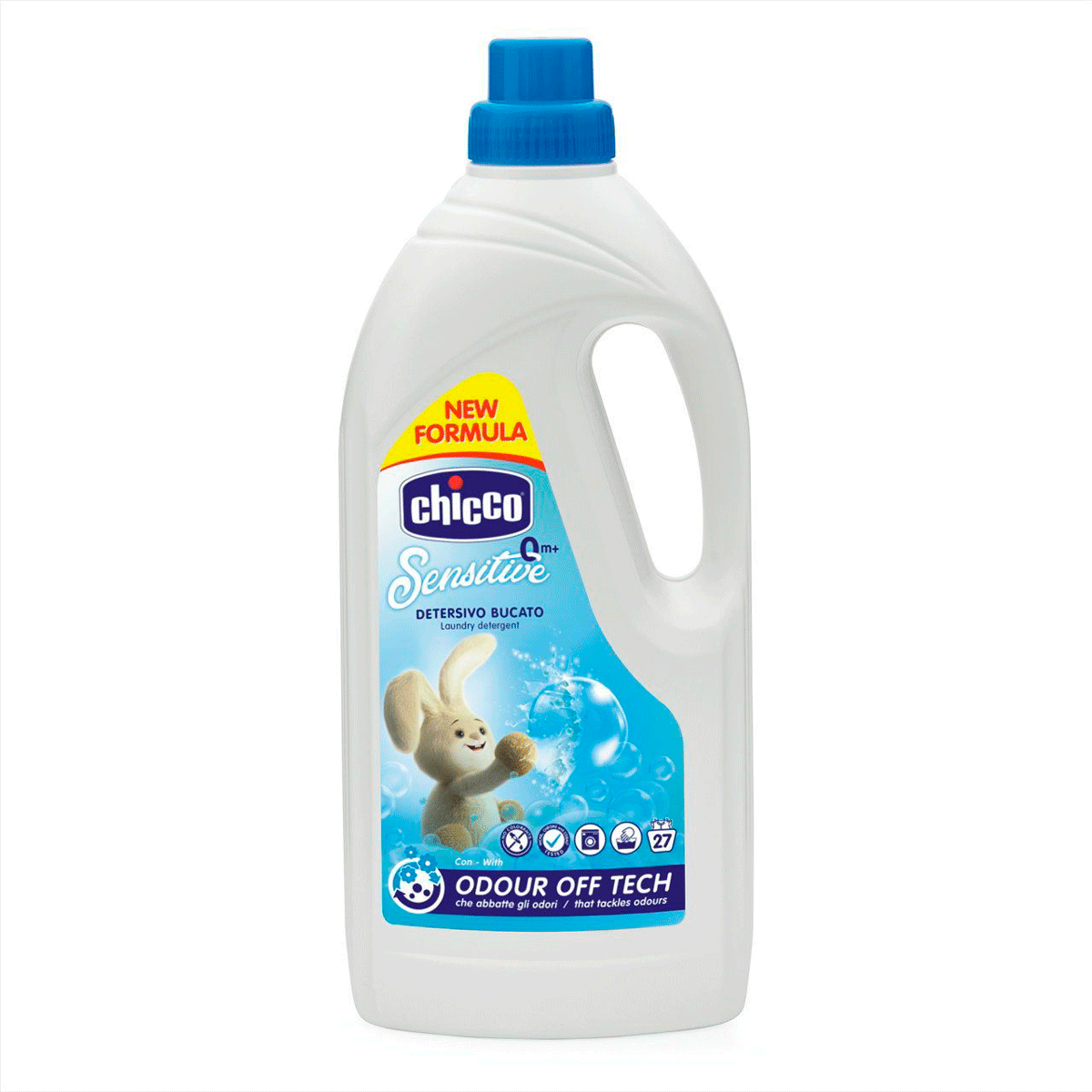 Гель для прання дитячої білизни Chicco Sensitive 1500 мл, фото 1