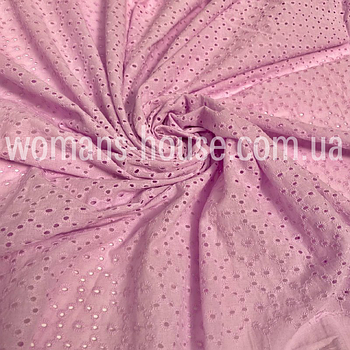 Тканина Батист вишивка прошва Лаванда