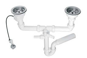 Сифон подвійний для кухонної мийки ТМ McAlpine HC7HC12-POL5