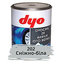 202 Сніжно-біла Акрилова фарба для авто DYO 1 кг (без затверджувача)