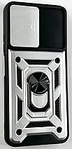 PC + TPU чохол Camshield Armor для ZTE Blade A71 / сріблястий, фото 3