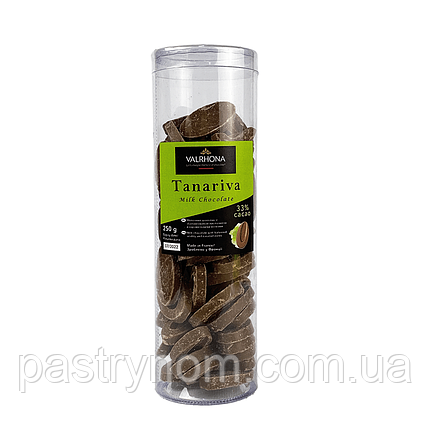 Шоколад молочний Tanariva 33% Valrhona 250 г, фото 3