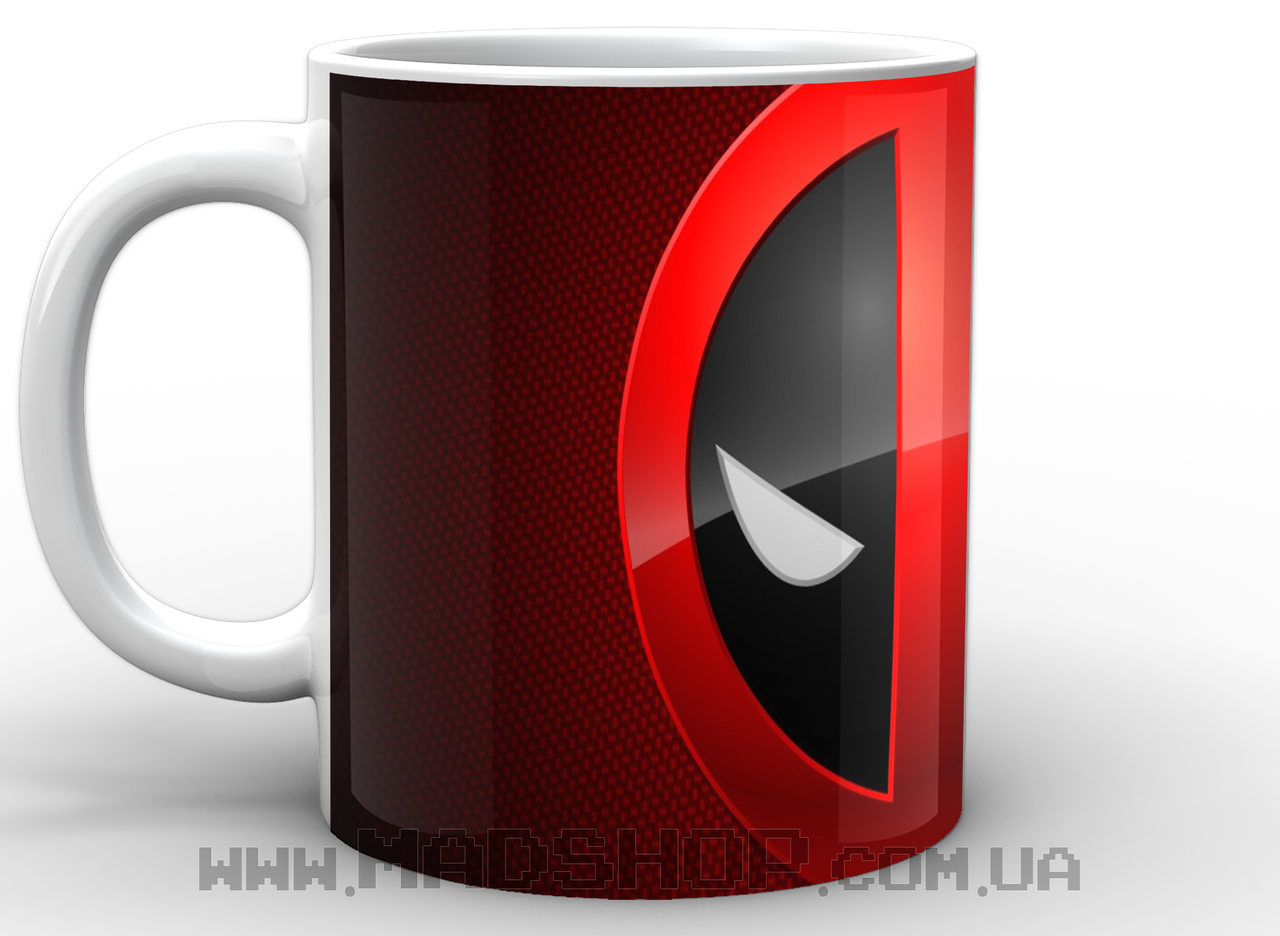 Кухоль GeekLand Дедпул Deadpool логотип DP 02.35 білий, фото 1