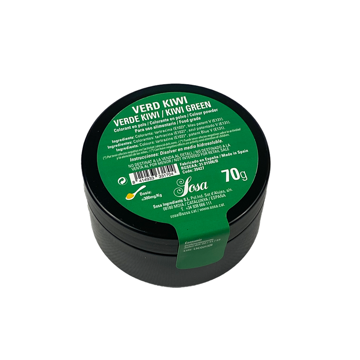Барвник порошковий водорозчинний ківі Sosa 70 г