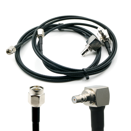 Перехідник QMA female - SMA male з різьбленням для фіксації в антені Alientech для квадрокоптера DJI/Autel, фото 1