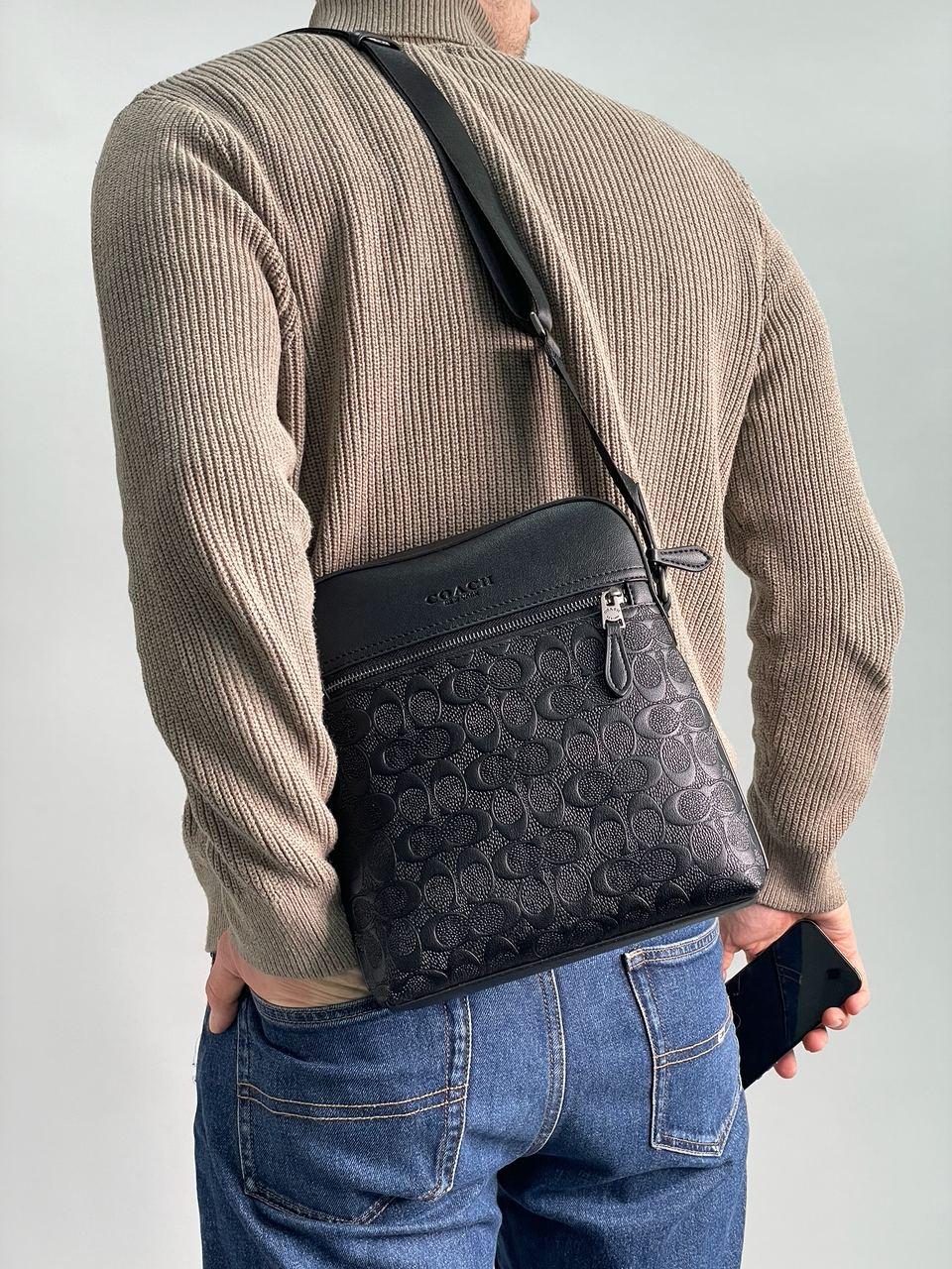 Чоловіча чорна Сумка Месенджер Coach