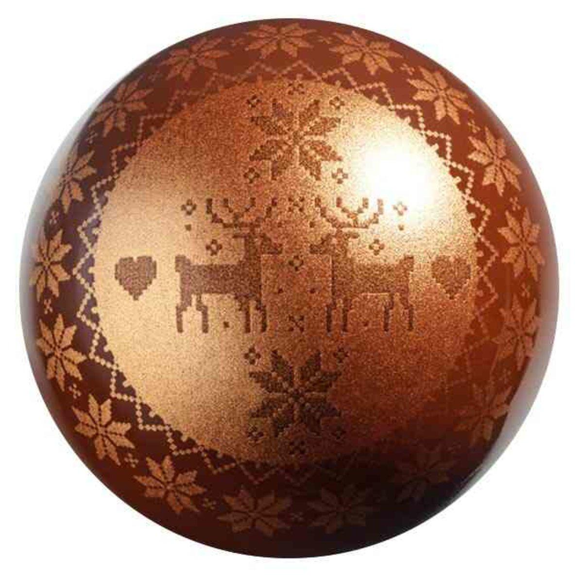 Форма-трансфер Новорічна кулька "Золотисті олені"діаметр 5 см (комплект з 10 частин) PCB 1 шт