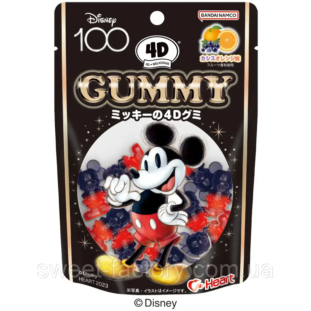 Мармелад Bandai Namco Heart Gummy 4D Disney Mickey 72g, фото 1