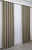 Комплект штор (2шт. 1,5х2,9м.) мікровелюр, колекція "SPARTA". Колір темно-бежевий. Код 1195ш 33-0018, фото 5