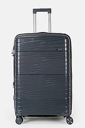 Велика пластикова валіза Three Birds 2022-22-13L темно-сірий