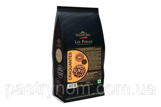 Кульки хрусткі у молочному шоколаді Caramelia 36% Valrhona 3 кг, фото 2