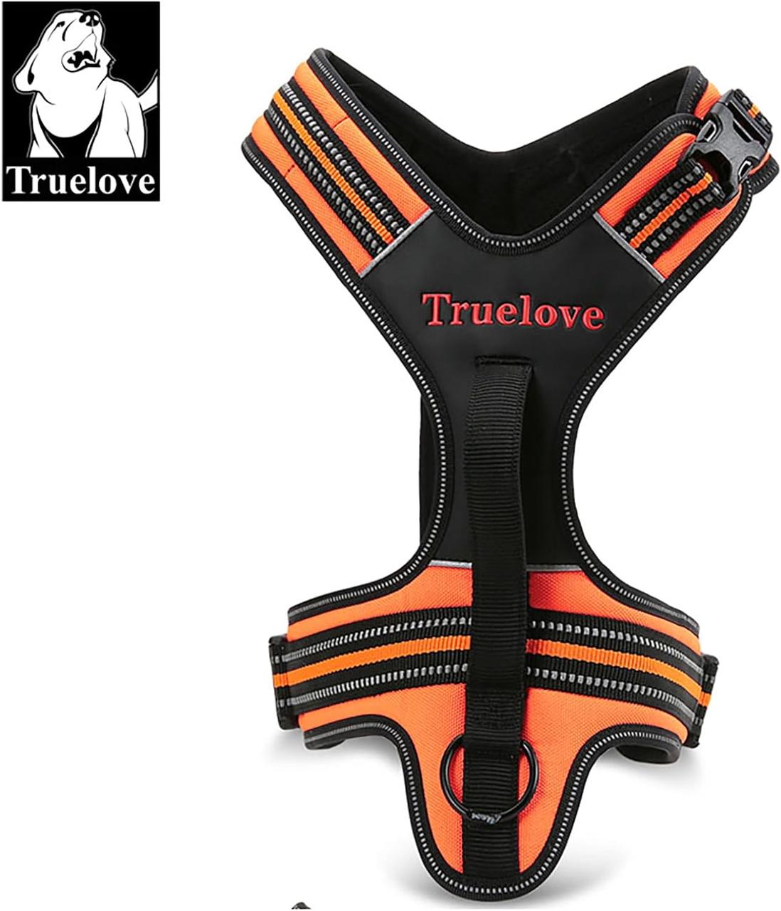Світловідбивна шлейка для собак Truelove з ручкою, розмір S, М'який жилет для домашніх тварин без витягування, міцний зовнішній, фото 1