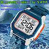 Синій спортивний годинник чоловічий наручний водонепроникний з підсвічуванням будильником секундоміром цифровий Skmei, фото 2