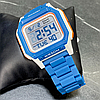 Синій спортивний годинник чоловічий наручний водонепроникний з підсвічуванням будильником секундоміром цифровий Skmei, фото 8