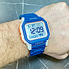 Синій спортивний годинник чоловічий наручний водонепроникний з підсвічуванням будильником секундоміром цифровий Skmei, фото 7