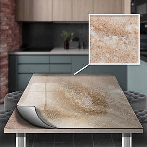 Покриття для столу, м'яке скло з фотодруком, Плавна мармурова текстура, 1,2 мм (600х1000)