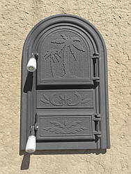 Дверцята чавунні спарені 550*350мм "ПАЛЬМА АРКА"