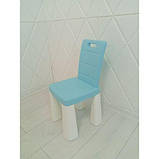 Пластиковий стільчик-табурет (бірюзовий), фото 2