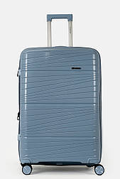 Велика пластикова валіза Three Birds 2022-22-5L темно-блакитна