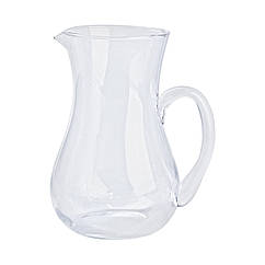 Глек скляний прозорий для холодних напоїв 1.2 літра великий графин для декору Lugi