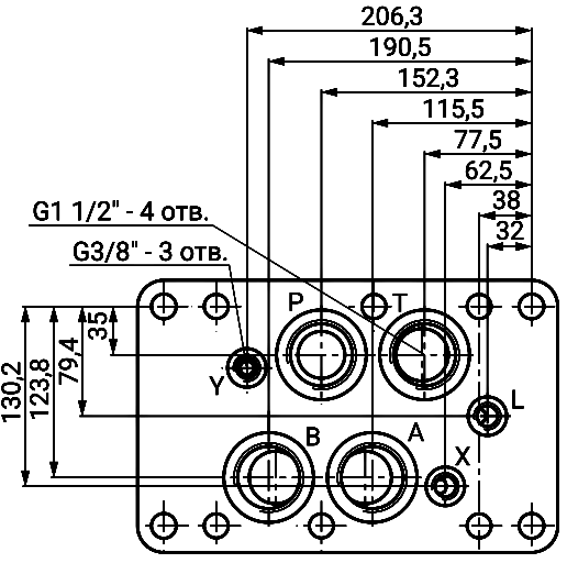 розміри плити 4WEH32 G1 1/2