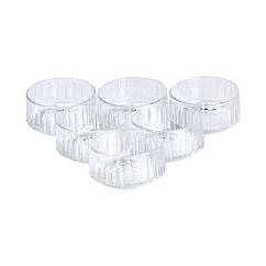 Піали для закусок скляний набір 6 шт салатниця прозора Lugi